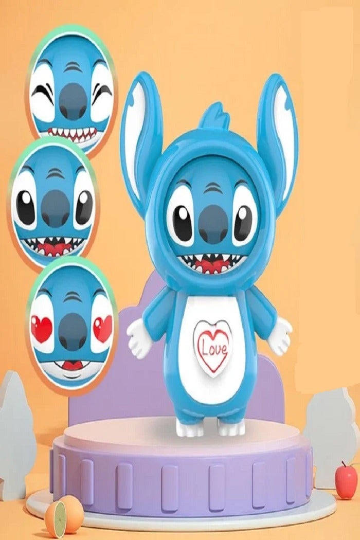 Stitch Face-Changing Expression Doll Keychain, Stitch Character Design, Stress Relief Toy - Image 1