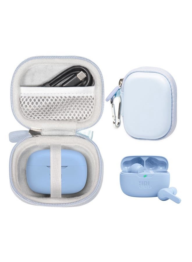 CaseSack حافظة لسماعات JBL Vibe Beam اللاسلكية الحقيقية مع خاصية إلغاء الضوضاء (زرقاء) - Image 1