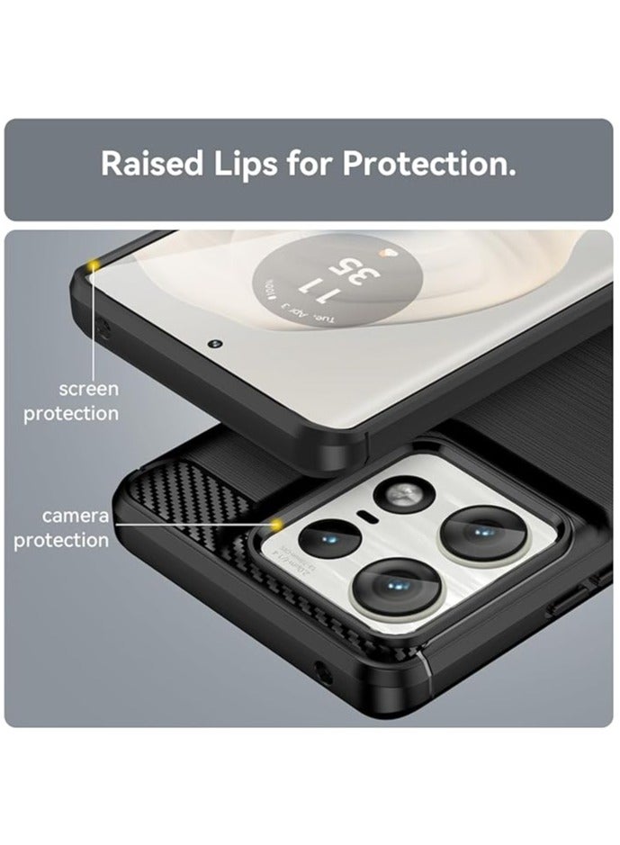 عام لحافظة هاتف Motorola Edge 50 Pro، تصميم نحيف من السيليكون لحماية الهاتف من الصدمات والصدمات. - Image 5