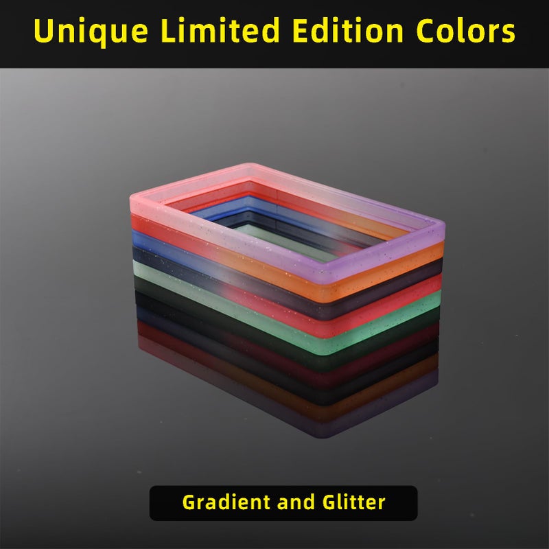 NAKIS Slab Guard for PSA Graded Cards, 5-Pack TPU Slab Protector Graded Guard Bumper Guard for PSA Graded Card Only, Gradient Color Glitter Limited Edition, (5) Multi-Color - Image 5