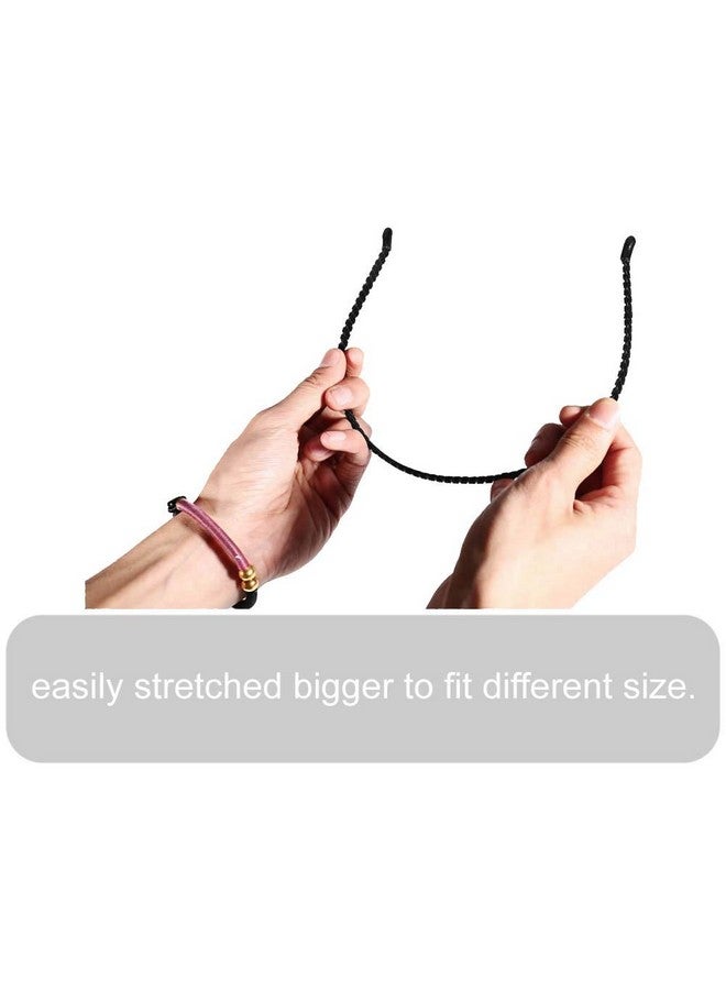 Angla 10 Pack Women Plain Black Velvet Fabric Cloth Covered Thin Skinny Hard Metal Hair Hoop Band Headband Holder Clasp Comb With Teeth Crown Bow Fascinators Headpiece Accessories Diy - Image 4