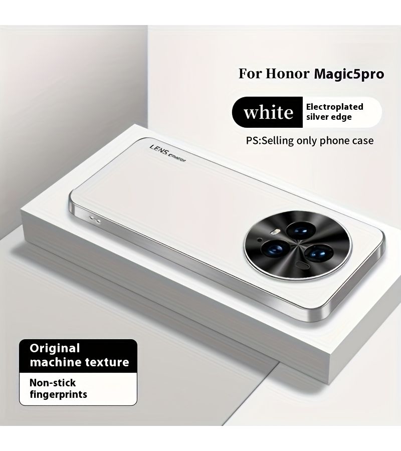 For Honor Magic6 Pro 5G Light Blue Soft Electroplated Frame Frosted Metal Lens Anti Fingerprint All Round Protective Case - Image 3