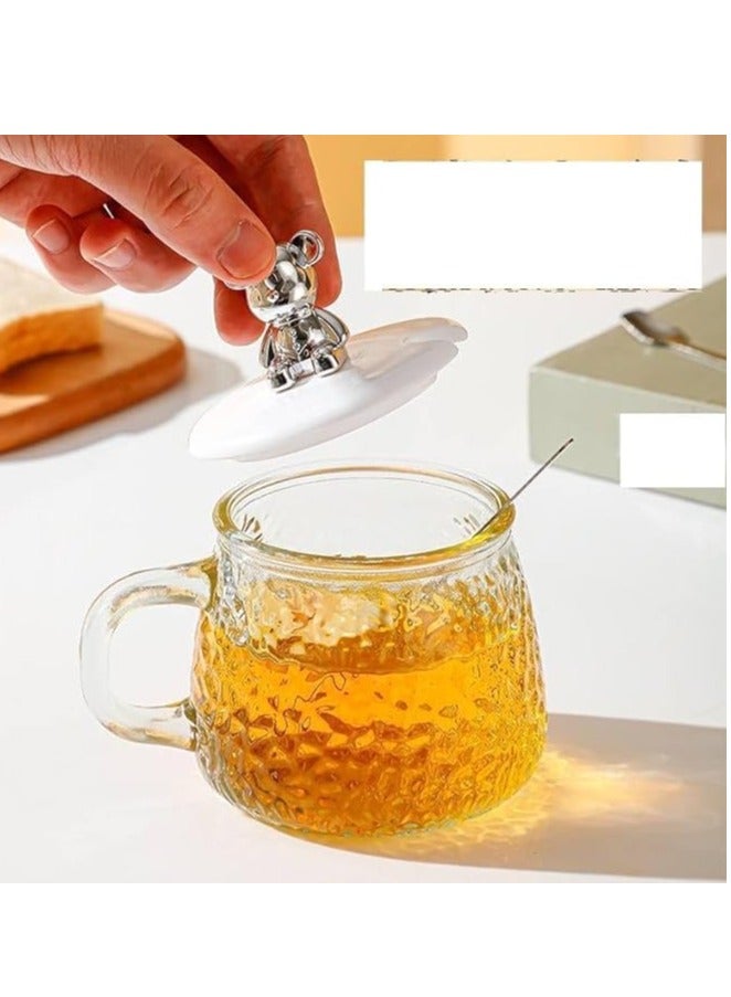 سبيس شوب مج زجاجي على شكل فقاعات بيركس بغطاء ومعلق - Image 3