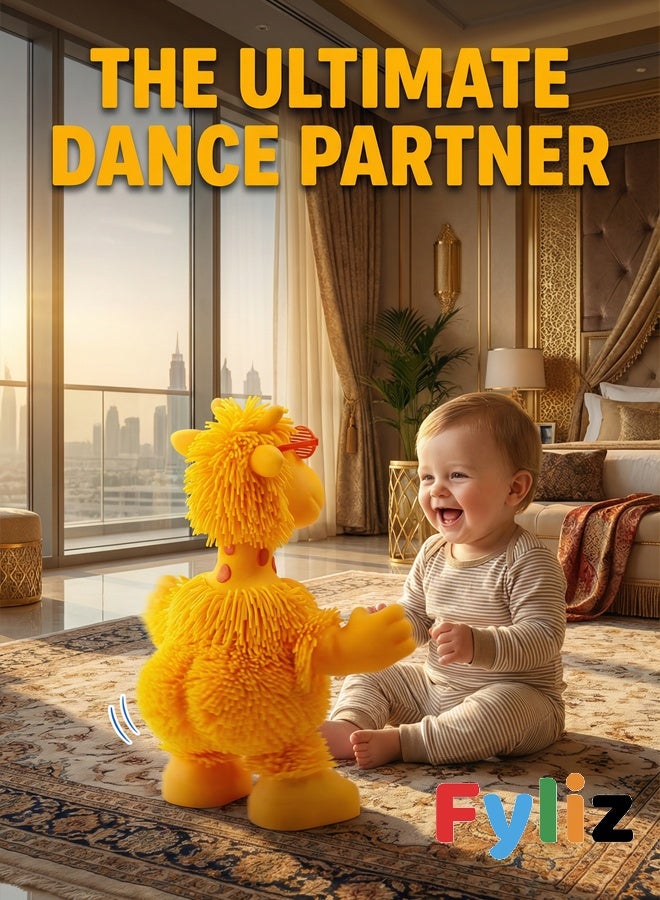 Fyliz Swinging Dancing Giraffe Toy with Music & LED Lights, Interactive Shaking Animal Toy, Sensory Gift for Toddlers & Kids 1+ - Image 3