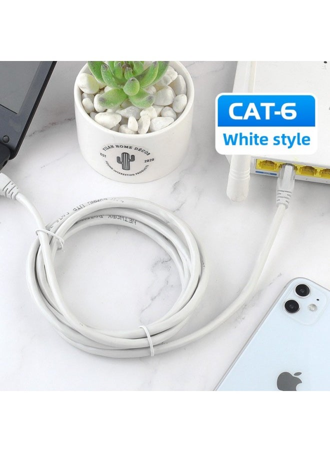 Generic Super Six Network Cable Cat6 Gigabit Finished Computer Network Cable Jumper Router Connection Twisted Pair Wholesale-Color:Silver Gray-Line Length:1 M  - Image 1
