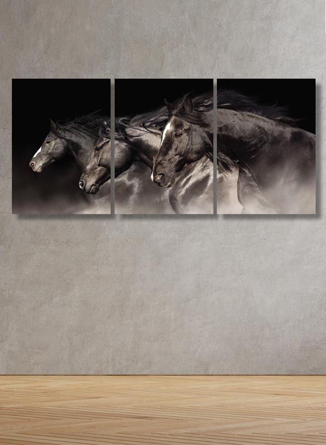 Marktna Decorative Wall Art Painting with a Horse design, 3 pieces, size 120x60 cm - Image 1