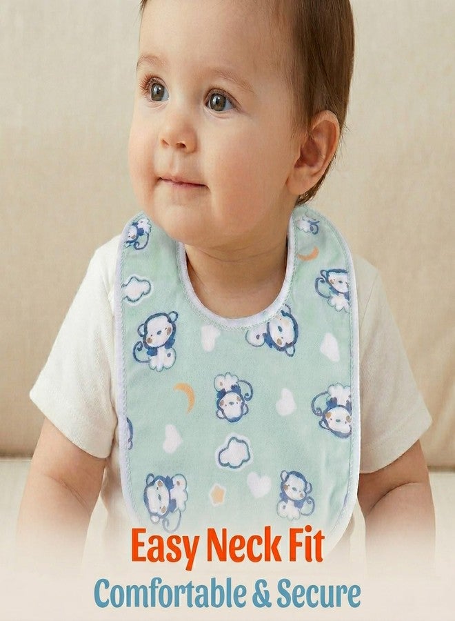 Enorme Combo Pack - Baby Feeding Bibs Set of 6 + 150ml Stainless Steel Feeding Bottle - Waterproof Cotton Bibs, Soft, Washable & Reusable for Infants & Toddlers - Multicolor - Image 5