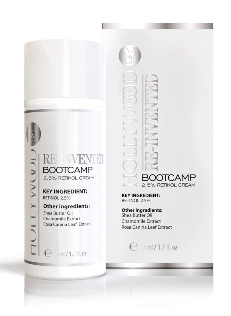 hollywoodskin Your Face Lift In A Bottle  25 Encapsulated Retinol Cream for Ultimate AgeDefying Support WShea Butter  Vitamin A C and B3 50ml antiaging cream 