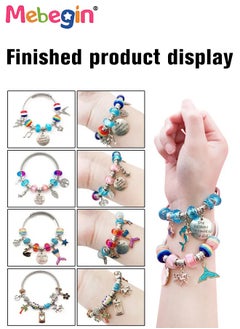 MEBEGIN 71 Pcs DIY Bracelet Making Kit, Charm Bracelets Jewelry Making Kit with Colorful Beads, Creative Jewelry Making Activity, Arts Craft Kit with Beautiful Packaging, Well-made and Easy to Install, Ideal Gift for Girls  - Image 2