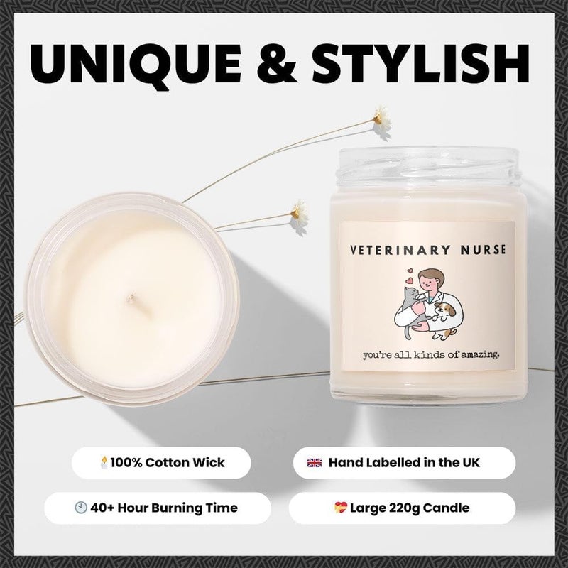 Makester Veterinary Nurse Gifts - Luxury Soy Wax Candle - Vanilla, Jasmine, Sugared Almond - Makester - Image 5