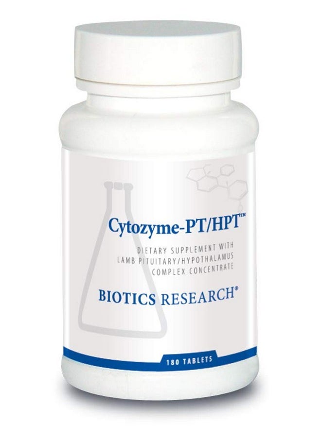 BIOTICS Research Cytozyme Pt Hpt Lamb Pituitary Hypothalamus Complex Supports Function Of The Pituitary Gland And Hypothalamus Adrenal Health Brain Boost 180 Tabs  - Image 1