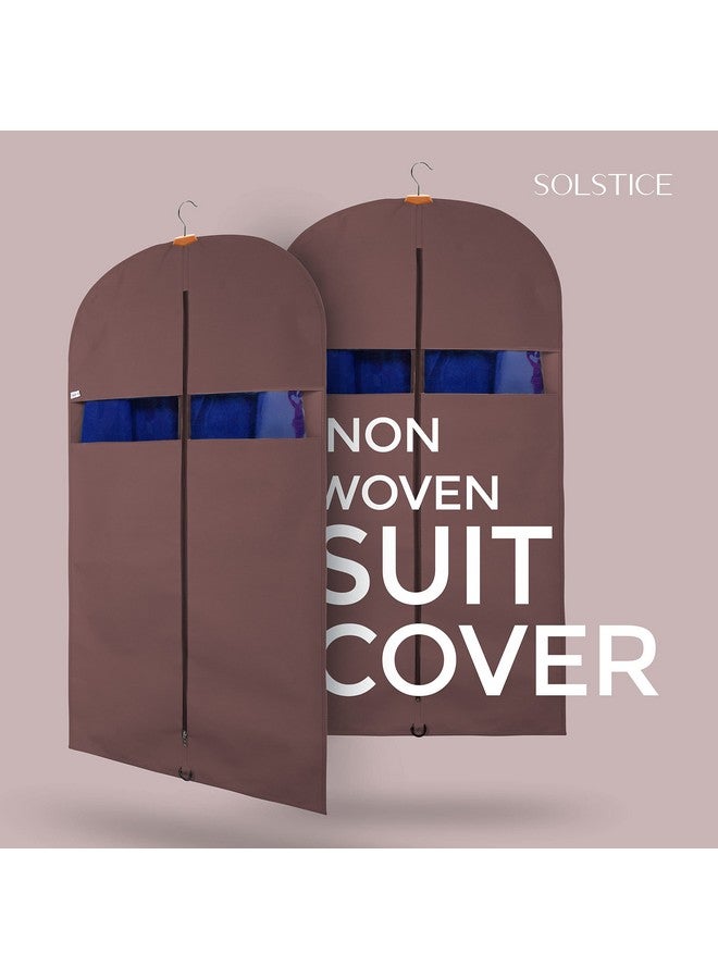 Solstice SOLSTICE Suit Cover Big Size with Zip of (40 x 24 inch) | Suit, Coat, Blazer, Jacket Cover (Pack of 5)(Brown)  - Image 3