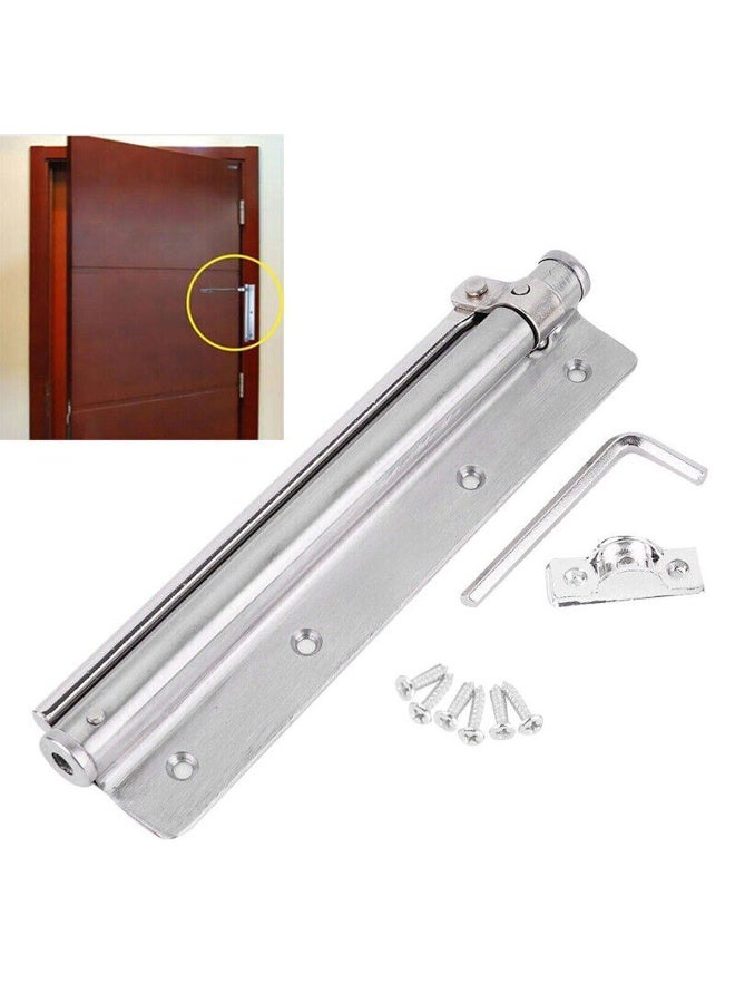 Automatic Door Closer Heavy-Duty Stainless Steel Spring-Loaded Buffer - Smart Smooth Self-Closing Door Mechanism for Home, Office, Internal, and External Doors, Base Length 19.3 cm - Image 4