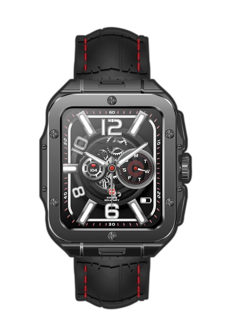 Swiss Military Alps 2 Smartwatch with Call Features, Music Playback, 1000 Songs Storage, IP67, Fitness & Health, Magnetic Charging, 7-12 Days Battery Life, iOS/Android Compatible - Gun Metal Black - pzsku/Z82116AA1E6EAE3DC6755Z/45/_/1699947156/61f8ab58-9a0a-46e3-a25c-f7ad5b7b7dbd