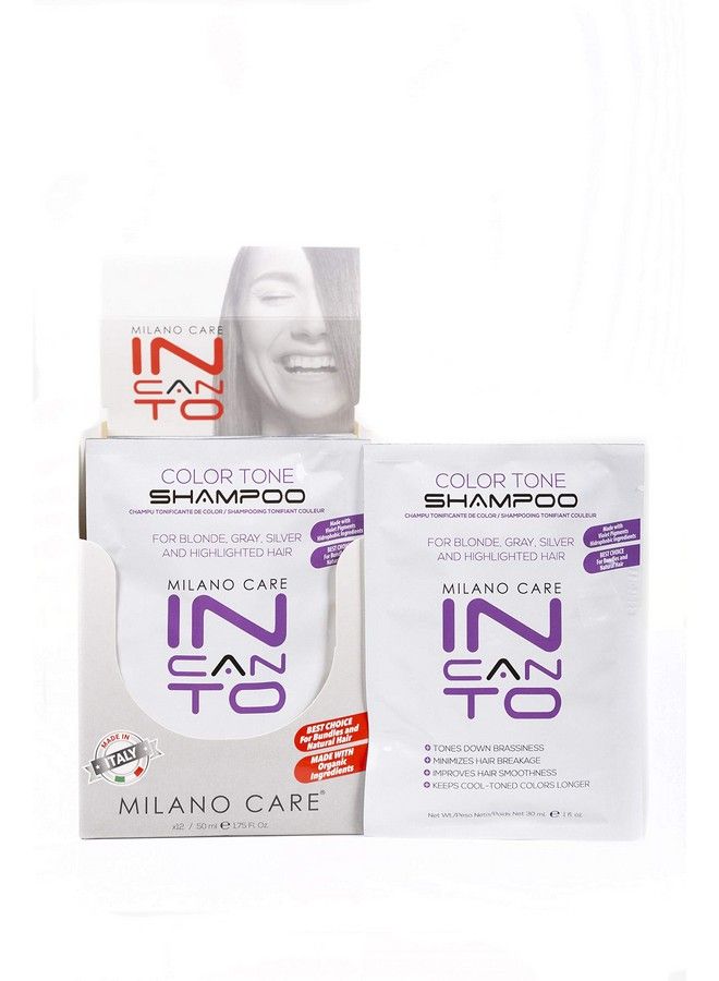 Milano Care Incanto Color Tone Shampoo 30 Ml/1 Fl Oz Professional Toner Shampoo For Copper Tones Or Brassy Hair Purple Shampoo For Blonde Gray Silver Highlighted And Color Treated Hair - Image 4