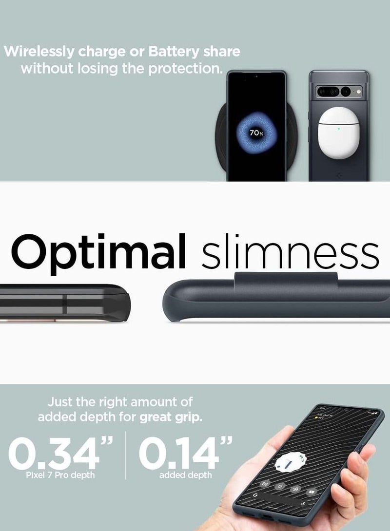 Spigen Thin Fit Google Pixel 7 Pro Case Cover - Metal Slate - Image 3