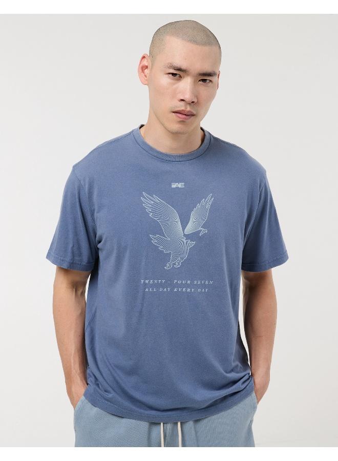 American Eagle Graphic Logo Crew Neck T-Shirt - Image 4