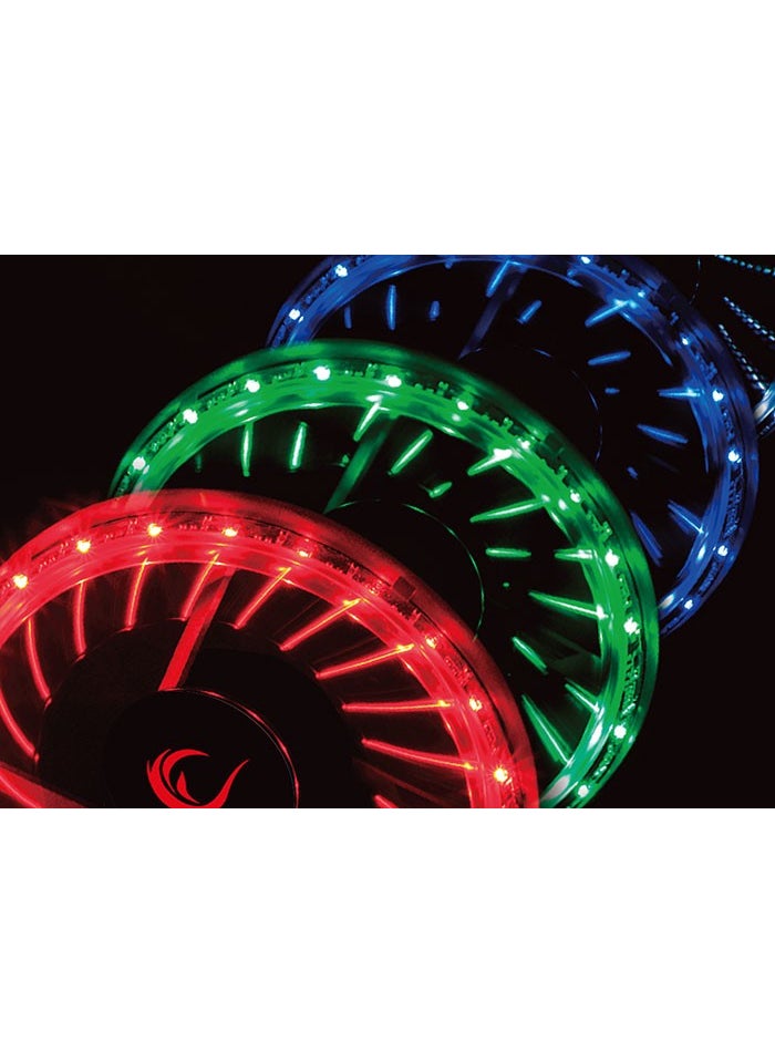 Rampage - JBT-21 120*120*25mm 21pcs RGB Led Case Fan - Image 1
