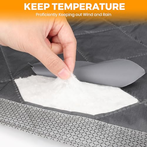 NABOWAN Magnetic Thermal Insulated Door Curtain for Winter - Fits Door Size 36" x 80", Keeps The Heat Inside The Area, Thicken Oxford Fabric & Multi-Layer Cotton, Screen Door Insulation Blanket Cover - Image 4