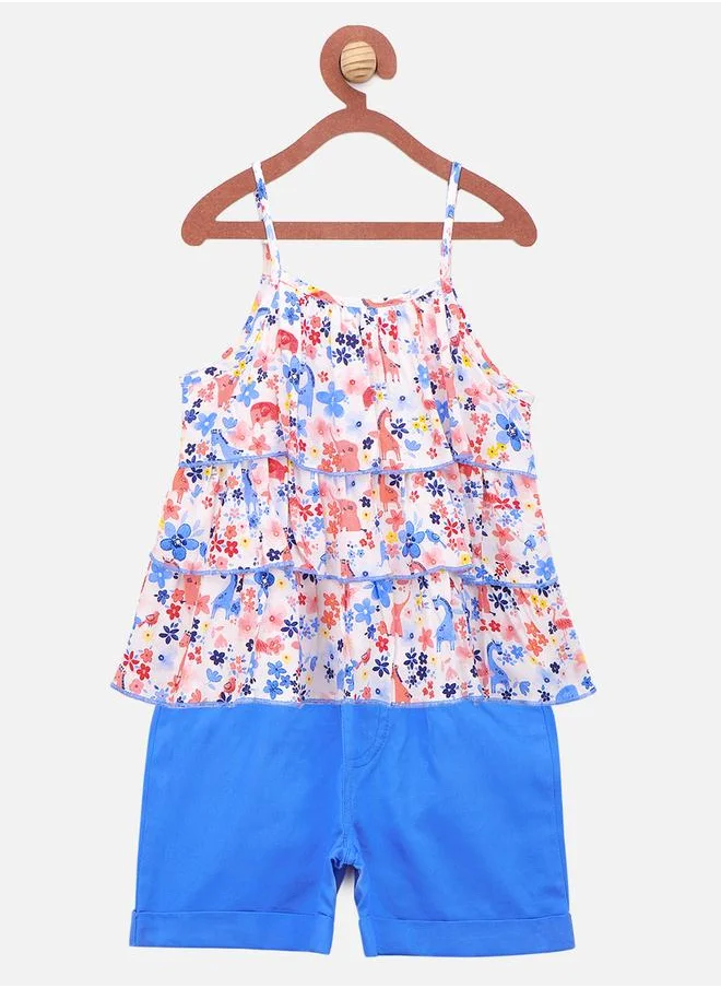 LILPICKS Printed Strappy Top with Shorts Set