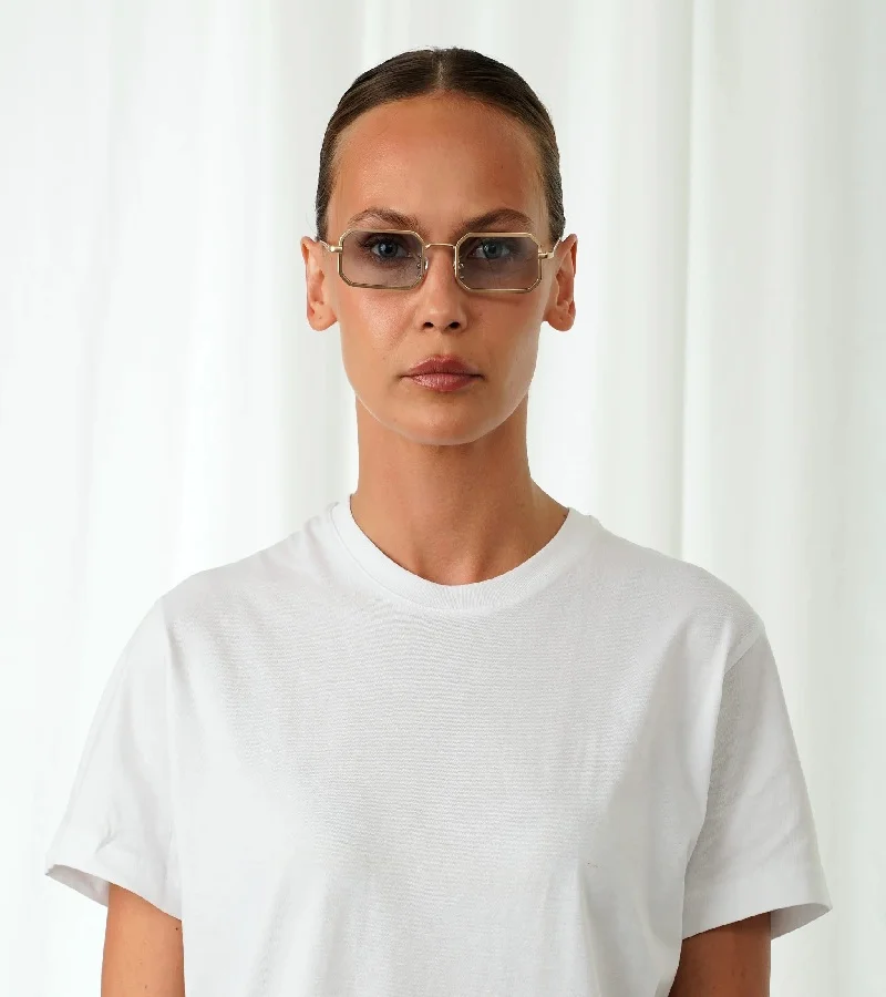 اكسبليست باوتس نظارات شمسية أنيقة للجنسين من مورفي جولد - تدرج أزرق