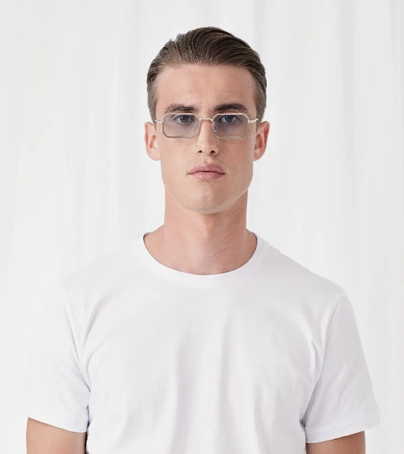 اكسبليست باوتس نظارات شمسية أنيقة للجنسين من مورفي جولد - تدرج أزرق