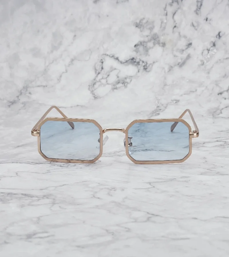 Explicit Poets Explicit Poets Unisex MURPHY Gold - Gradient Blue Stylish Sunglasses, 47EP3