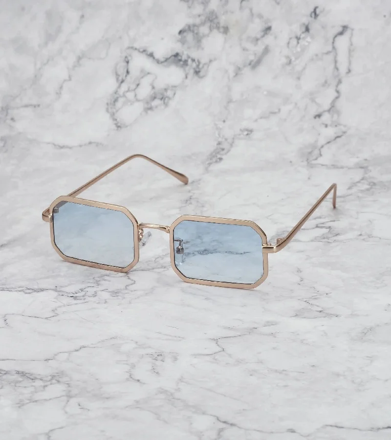 Explicit Poets Explicit Poets Unisex MURPHY Gold - Gradient Blue Stylish Sunglasses, 47EP3