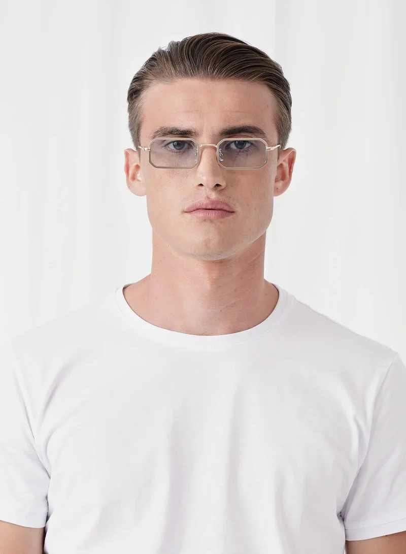 Explicit Poets Explicit Poets Unisex MURPHY Gold - Gradient Blue Stylish Sunglasses, 47EP3