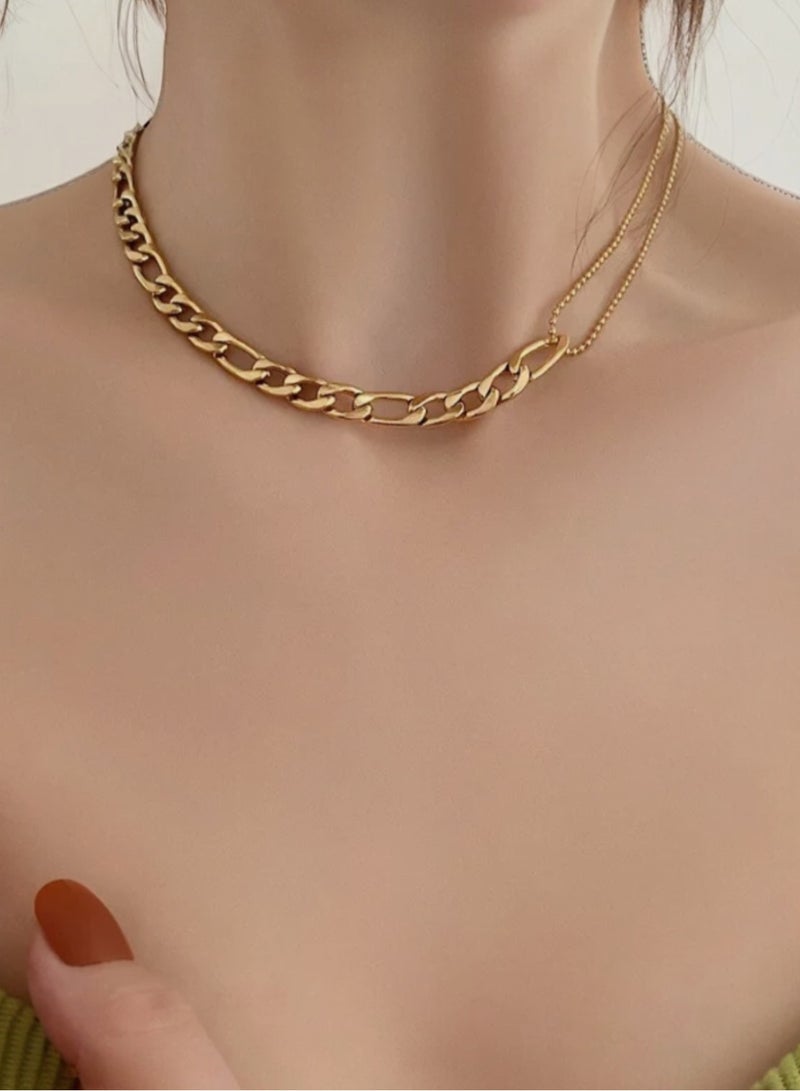 غولدماكس سلسال نسائي شبيه بالذهب مصنوع من الاستانلس ستيل مطلي باللون الذهبي عيار 18 - Image 5