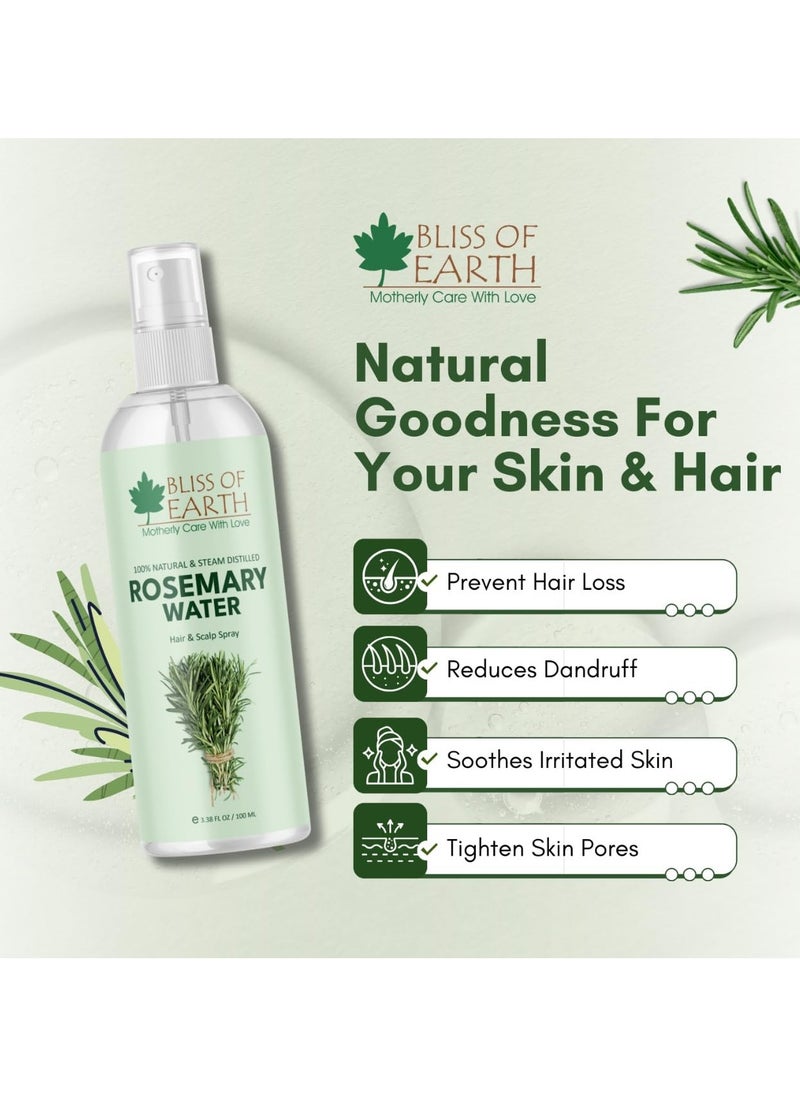 BLISS OF EARTH - Bliss of Earth Rosemary Water Spray For Hair Growth 100ml - Image 1