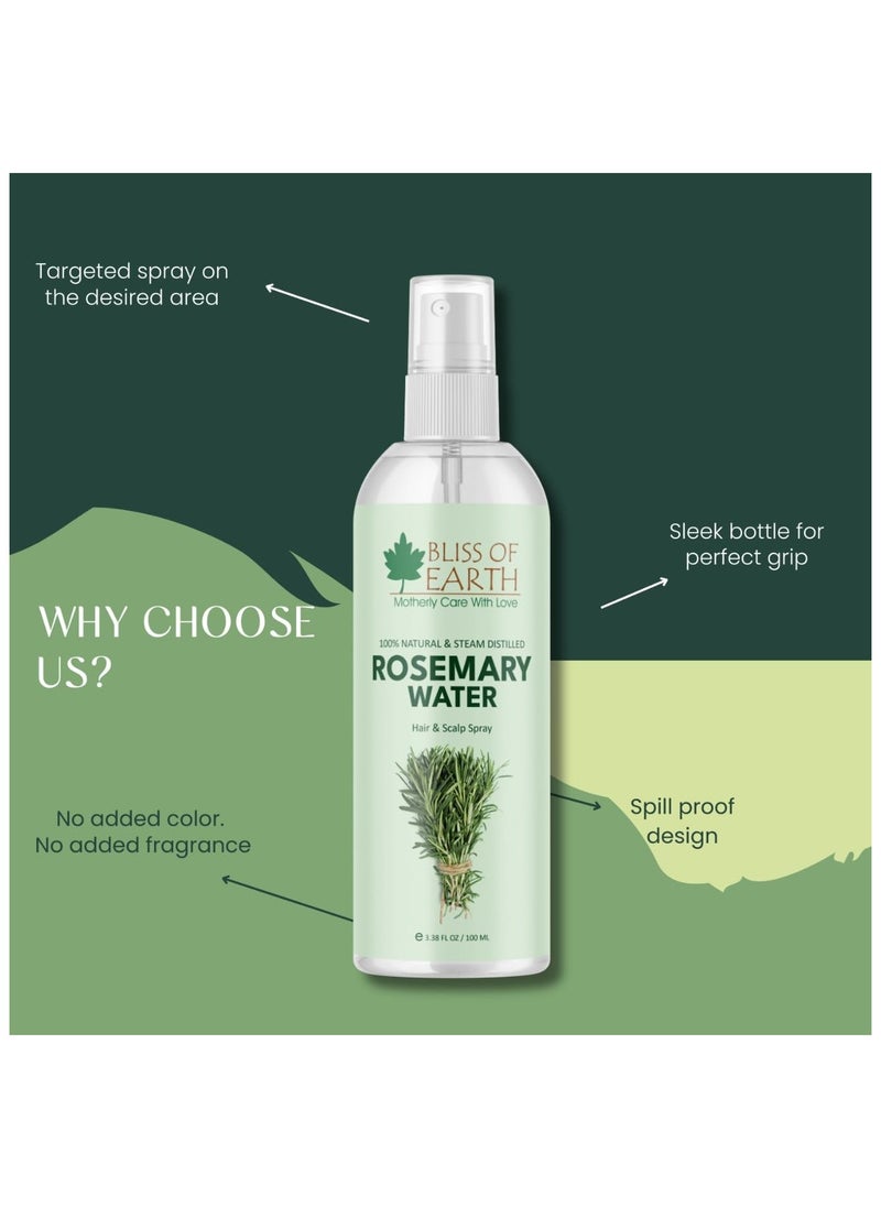 BLISS OF EARTH - Bliss of Earth Rosemary Water Spray For Hair Growth 100ml - Image 1