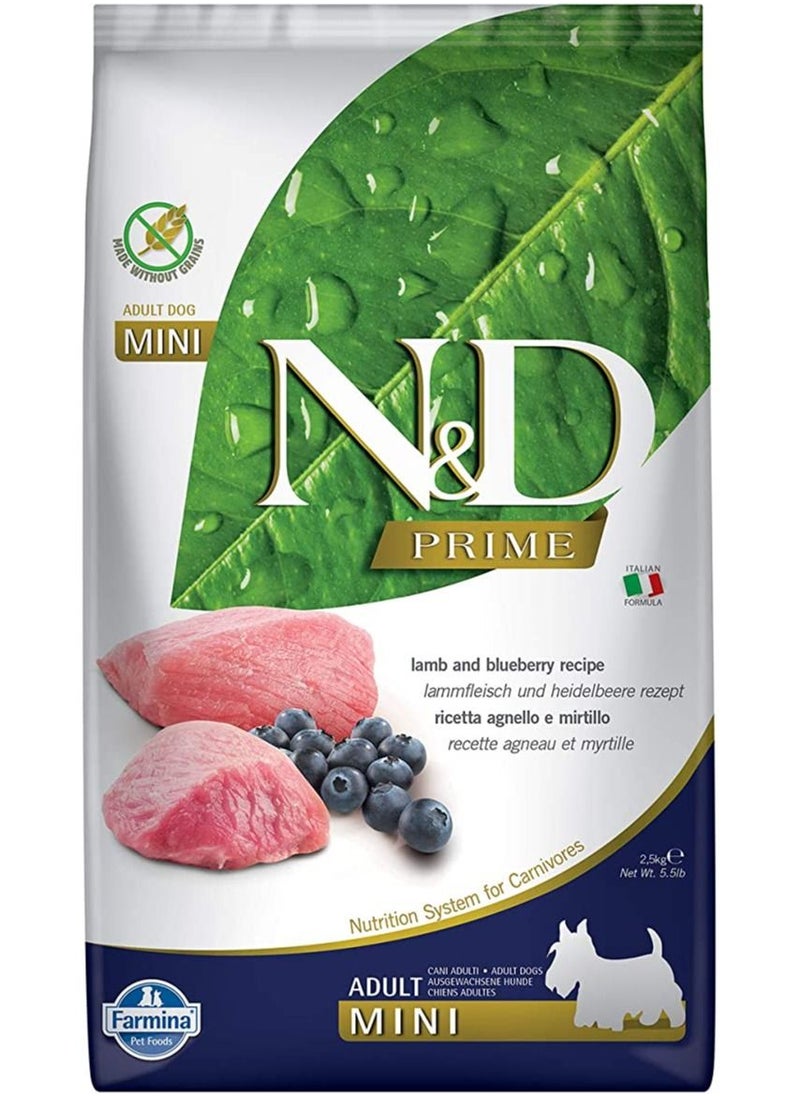 Farmina - Lamb and Blueberry Mini Adult Dog Food 2.5 kg - Image 1