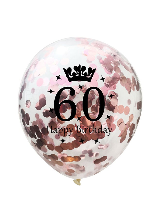 Sharpdo 10-Piece Happy 60th Birthday Party Decoration Foil Balloon 12inch