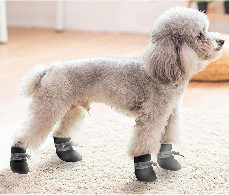KUTKUT Dog Boots Paw Protector for Hot Pavement | Pack of 4Pcs Anti-Slip Dog Shoes with Reflective Straps for French Bulldog, Corgi, Pembroke etc (Yellow, Size: 6, Feet Long: 6 cm, Feet Wide: 5 cm) - Image 4