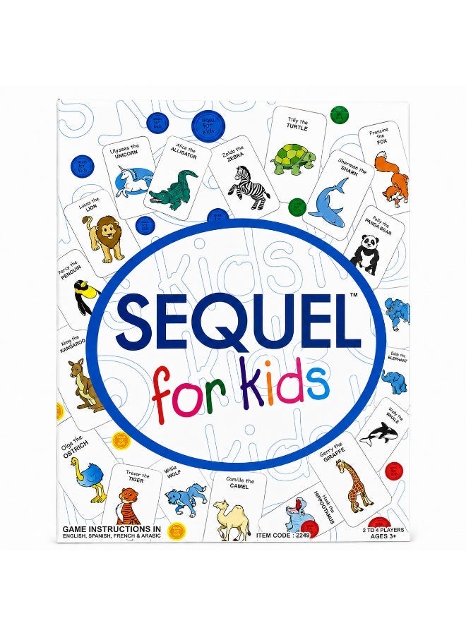 Sequel for Kids Animal Card Game - Ages 3+, 2-4 Players, Multilingual Instructions - Image 1