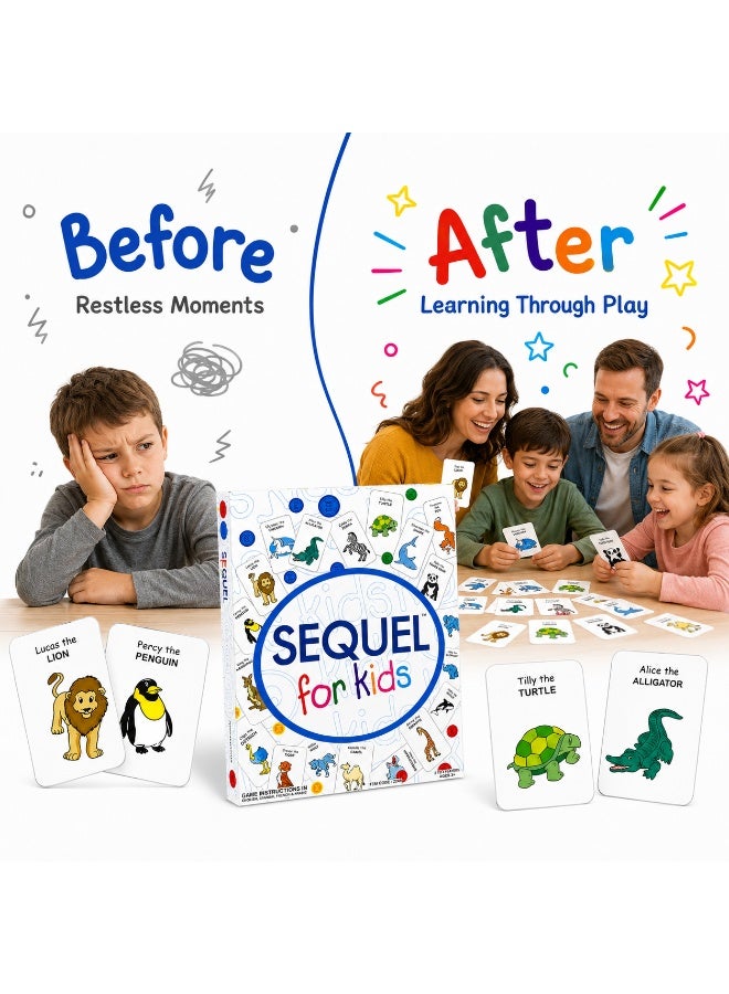 Sequel for Kids Animal Card Game - Ages 3+, 2-4 Players, Multilingual Instructions - Image 4