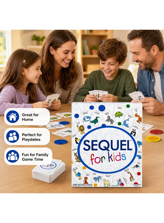 Sequel for Kids Animal Card Game - Ages 3+, 2-4 Players, Multilingual Instructions - Image 5
