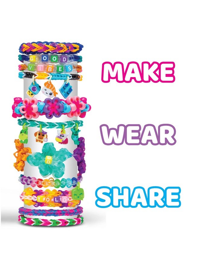 راينبو لووم مجموعة ® Loomi-Pals™ Mega Set، تحتوي على 60 قطعة من حلي LP المتنوعة الرائعة، وRl2.0 الجديدة، ونسج Happy Looms، وخطافات، وخرز Alpha & Pony، و5600 شريط ملون، كل ذلك في حقيبة حمل للأولاد والبنات من سن 7 سنوات فما فوق - Image 1