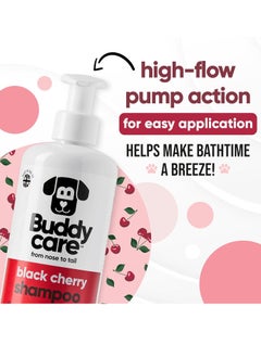 Buddy Black Cherry Dog Shampoo by Buddycare Deep Cleansing Shampoo for Dogs Black Cherry Scented With Aloe Vera and Pro Vitamin B5 500ml  - Image 4
