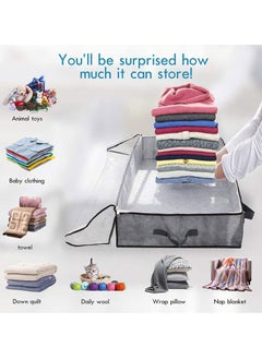 MIXDE 2-Piece Under bed Storage Bags,Underbed Storage Containers with Reinforced Handles,Large Capacity Clothes Storage Bags  - Image 3