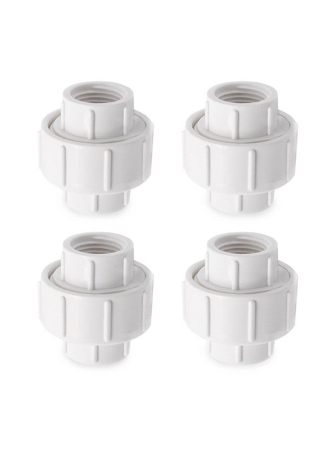 BENLIUDH 1/2 inch PVC Pipe Union Fittings, PVC Connectors Female Thread Coupling Adapter (1/2", 4pcs) - Image 1