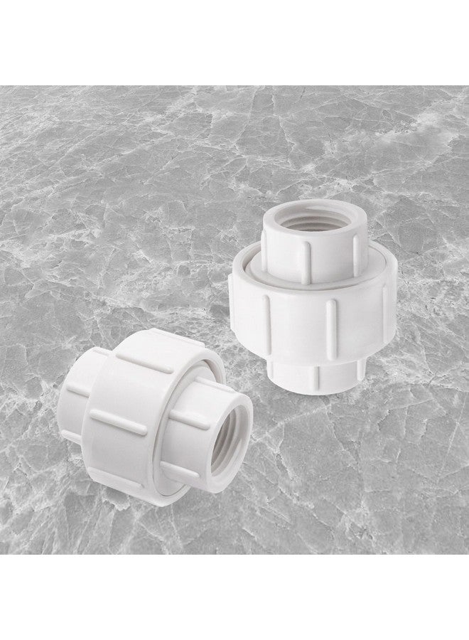 BENLIUDH 1/2 inch PVC Pipe Union Fittings, PVC Connectors Female Thread Coupling Adapter (1/2", 4pcs) - Image 3