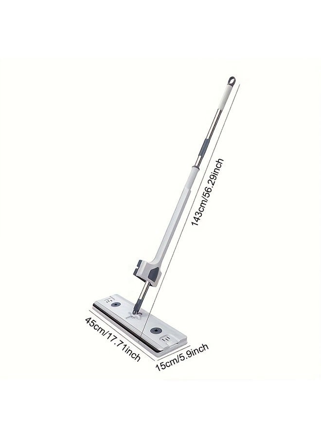 45X143cm Extra Large Flat Mop with 4 Pcs Washable Pads, Hands Free Washable Flat Squeeze Mop Cleaning Mop,Flat Floor Mop for Floor Cleaning, Self Squeezing Water Mop, Microfiber Dust Flat Cleaning Kitchen Mops for Floor Wall Window Car Cleaning Home Floor Cleaning  - Image 5
