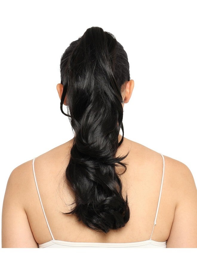MoonEyes Curly Wavy Black Clutcher Ponytail Hair Extension For Women and Girls - Image 2
