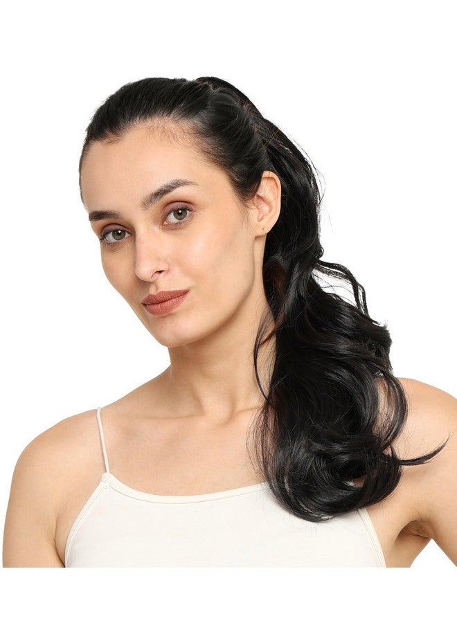 MoonEyes Curly Wavy Black Clutcher Ponytail Hair Extension For Women and Girls - Image 4