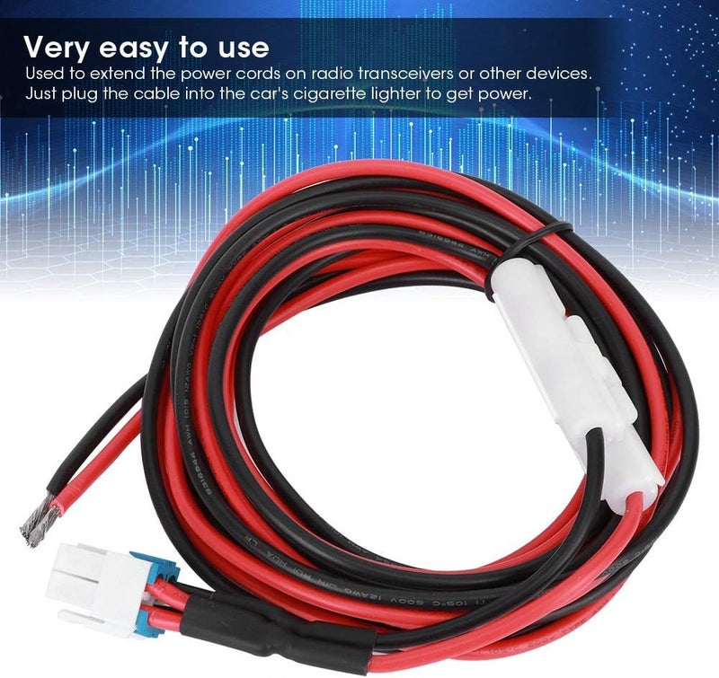 woobles Cigarette Lighter Adapter, 12V DC Car Radio Power Cable Cigarette Lighter Adapter Fit for Motorola GM3188/GM3688/GM1280/MCX760/CM140- - Image 2