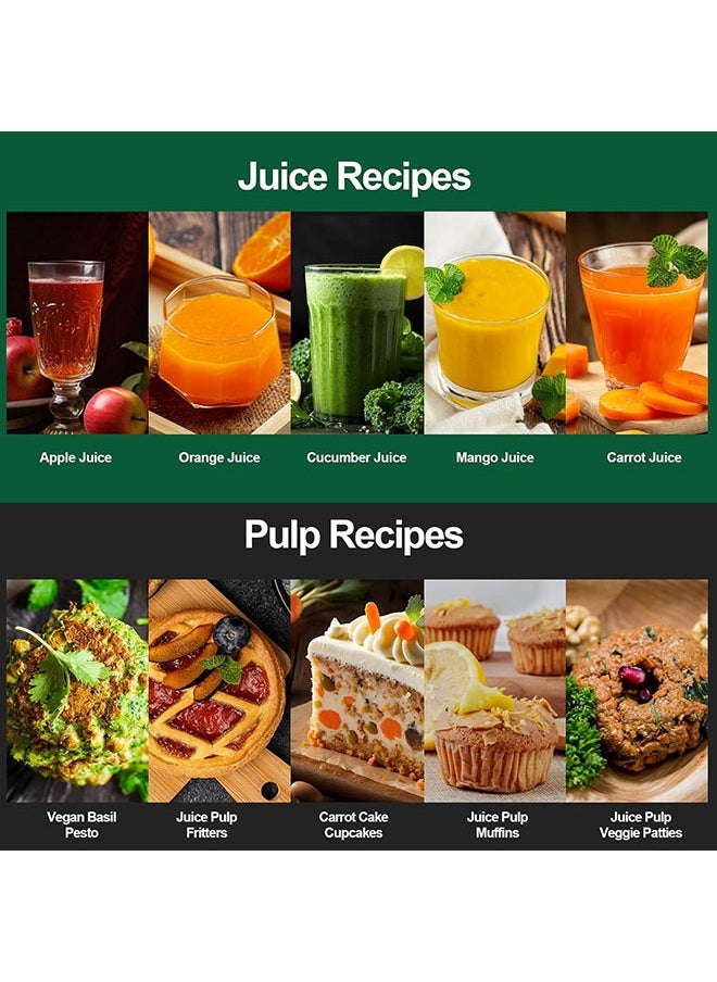 Arabest - Juicer Machine,Juicer for Whole Fruits and Vegetables,Faster Juicer with Dual Speed,Juice Residue Separation,Easy to Use/Clean,Anti-Drip - Image 1