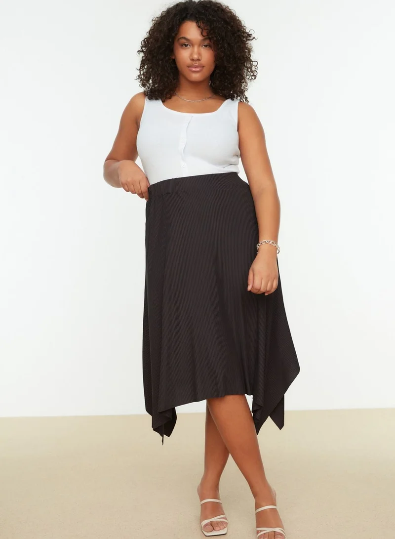 Trendyol Curve Asymmetric High Waist Skirt