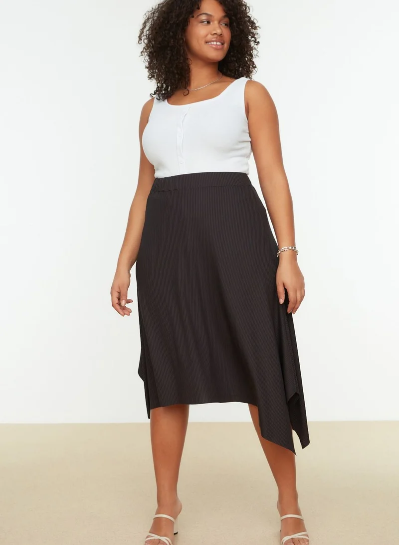 Trendyol Curve Asymmetric High Waist Skirt
